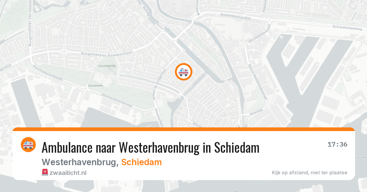 Ambulance naar Westerhavenbrug in Schiedam — 30 jul 2026