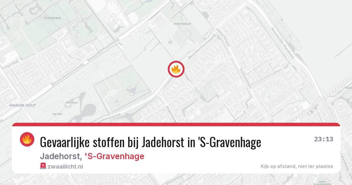 Gevaarlijke stoffen bij Jadehorst in 'S-Gravenhage — 30 mrt 2026