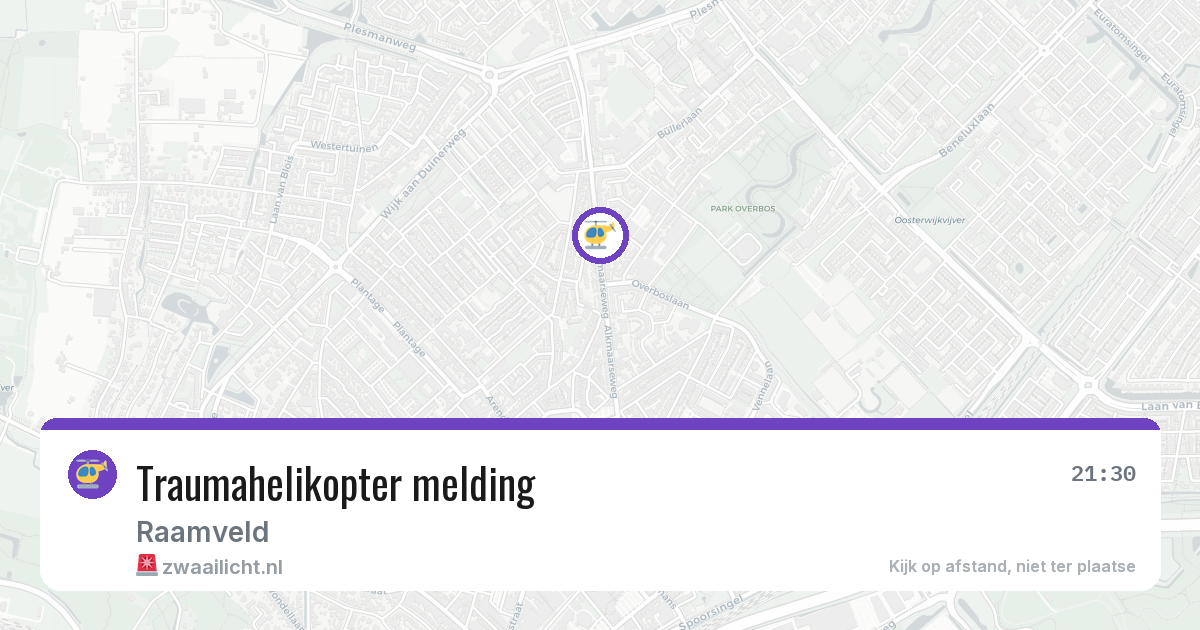 Traumahelikopter melding — 27 jun 2026