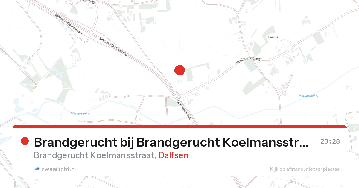 Brandgerucht bij Brandgerucht Koelmansstraat in Dalfsen — 31 jan 2026