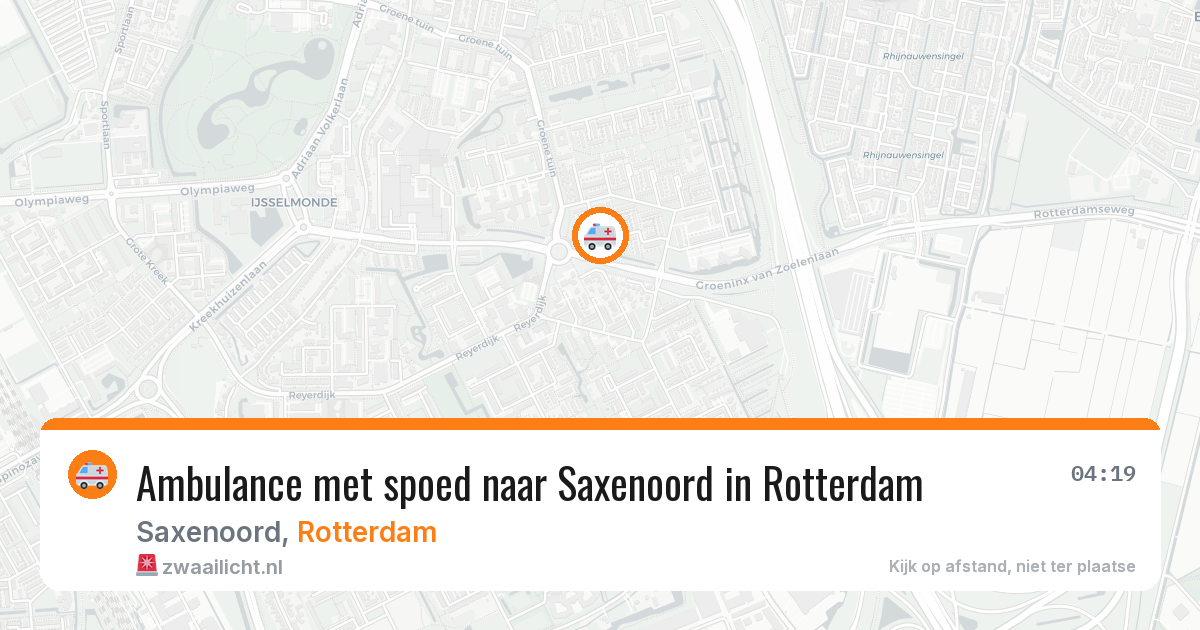 Ambulance met spoed naar Saxenoord in Rotterdam — 30 jan 2026