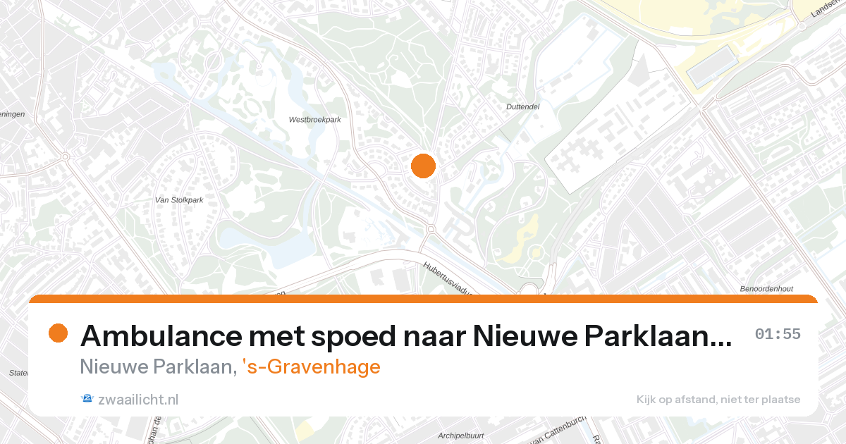 Ambulance met spoed naar Nieuwe Parklaan in 's-Gravenhage — 3 jun 2026