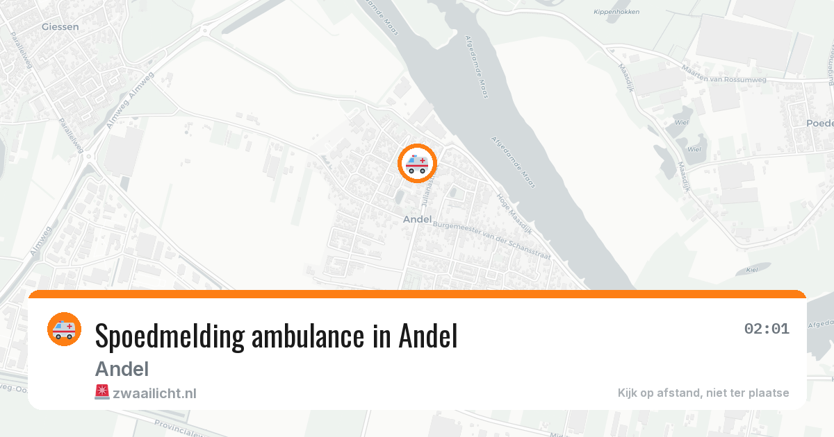 Spoedmelding ambulance in Andel — 14 apr 2026
