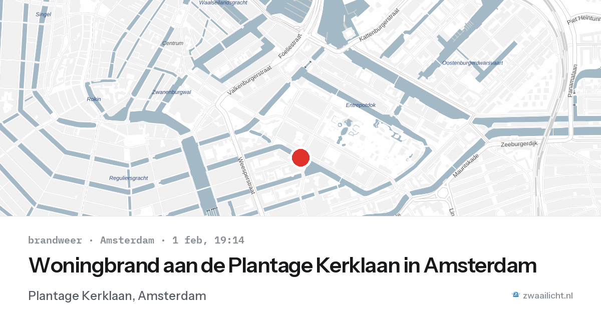 Woningbrand aan de Plantage Kerklaan in Amsterdam — 1 feb 2026