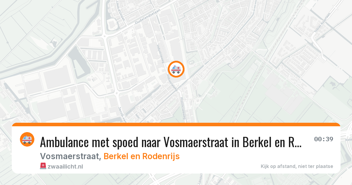 Ambulance met spoed naar Vosmaerstraat in Berkel en Rodenrijs — 21 jun 2026