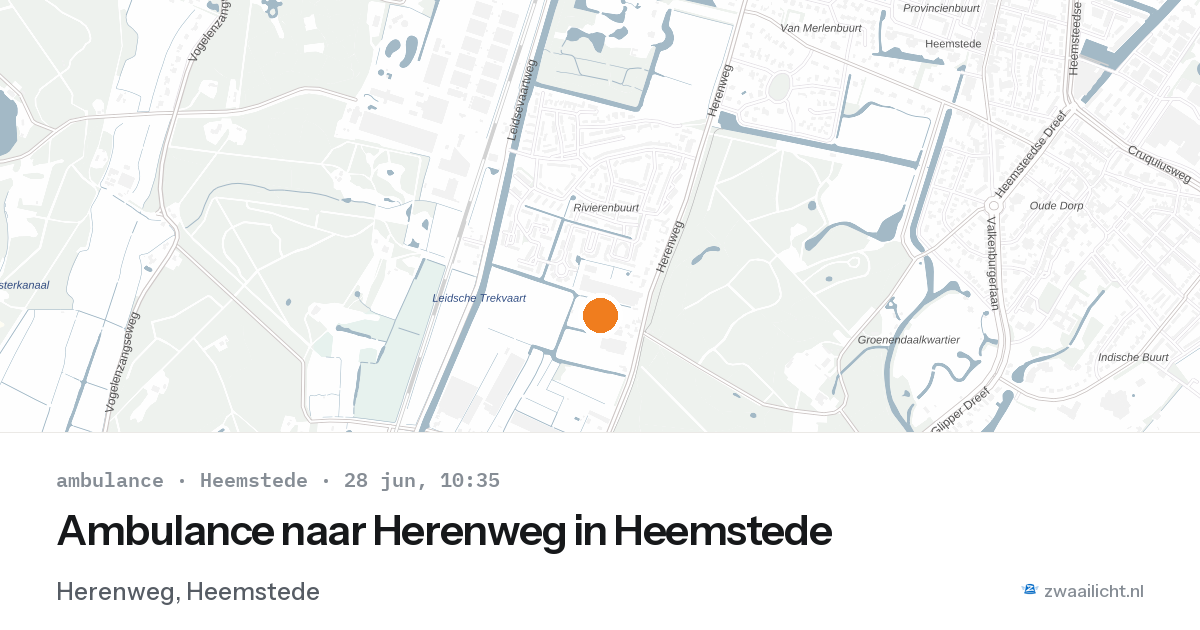 Ambulance naar Herenweg in Heemstede — 28 jun 2026