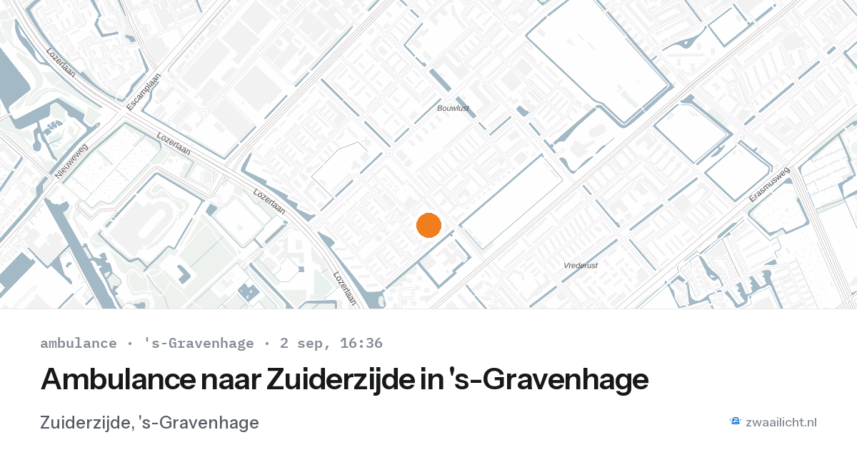 Ambulance naar Zuiderzijde in 's-Gravenhage — 2 sep 2026