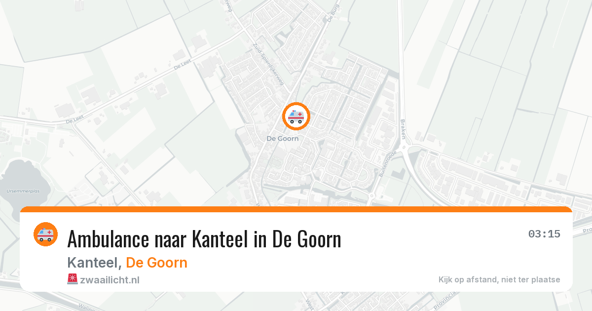 Ambulance naar Kanteel in De Goorn — 27 jul 2026