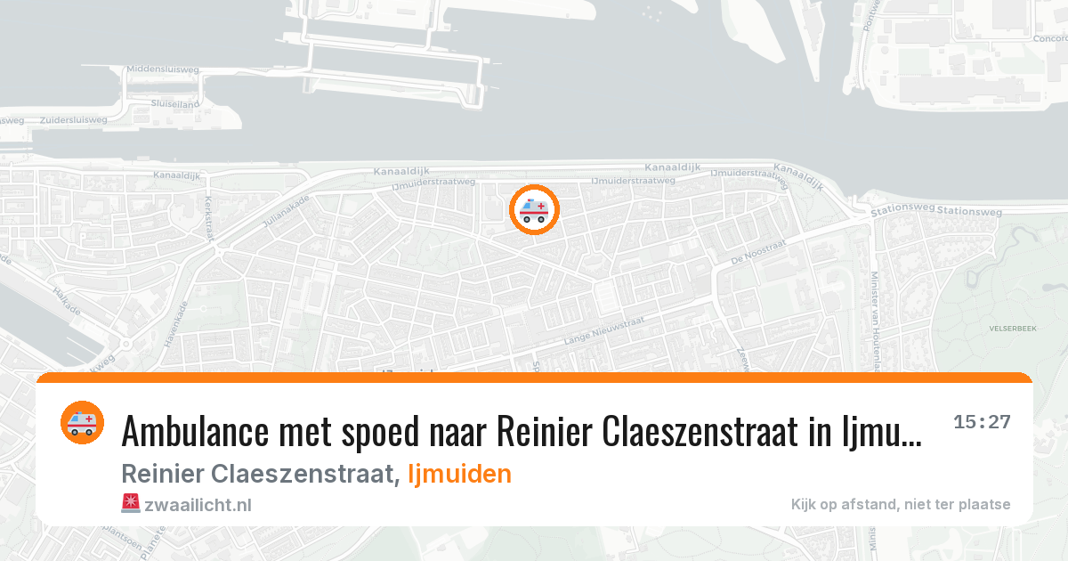 Ambulance met spoed naar Reinier Claeszenstraat in Ijmuiden — 11 jun 2026