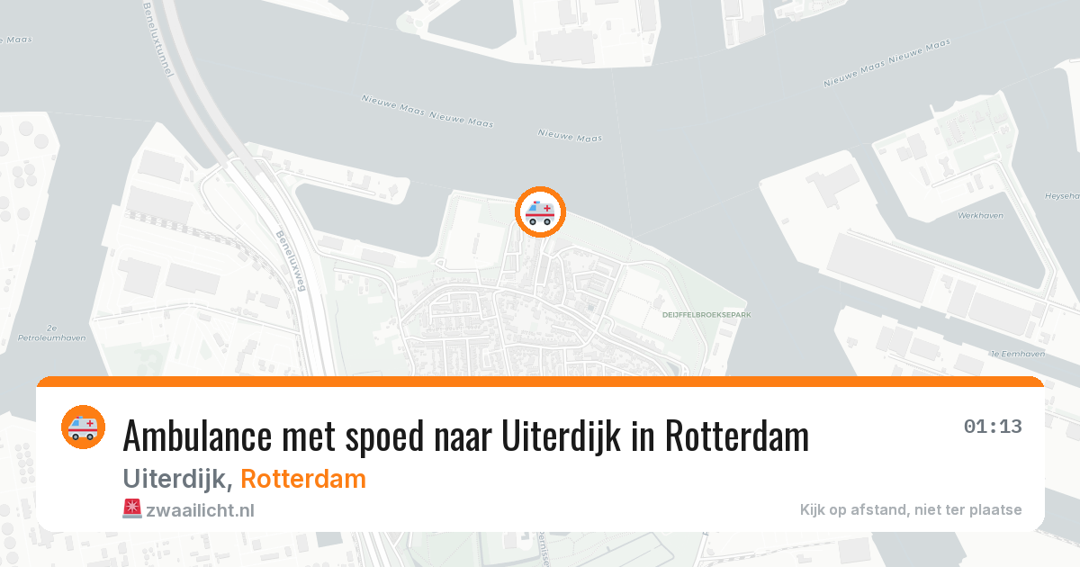 Ambulance met spoed naar Uiterdijk in Rotterdam — 14 mrt 2026