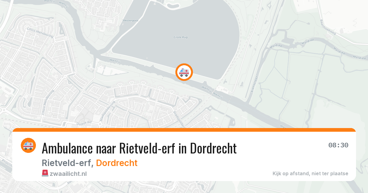 Ambulance naar Rietveld-erf in Dordrecht — 31 jul 2026
