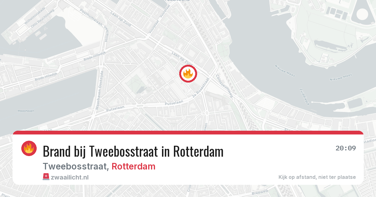 Brand bij Tweebosstraat in Rotterdam — 15 jun 2026