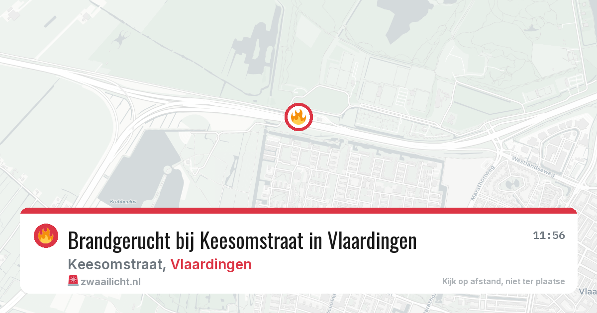 Brandgerucht bij Keesomstraat in Vlaardingen — 18 mei 2026