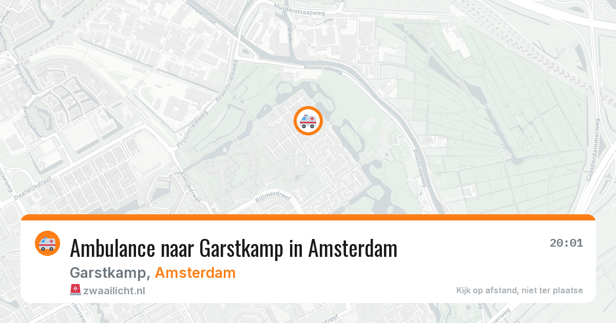Ambulance naar Garstkamp in Amsterdam — 14 aug 2026