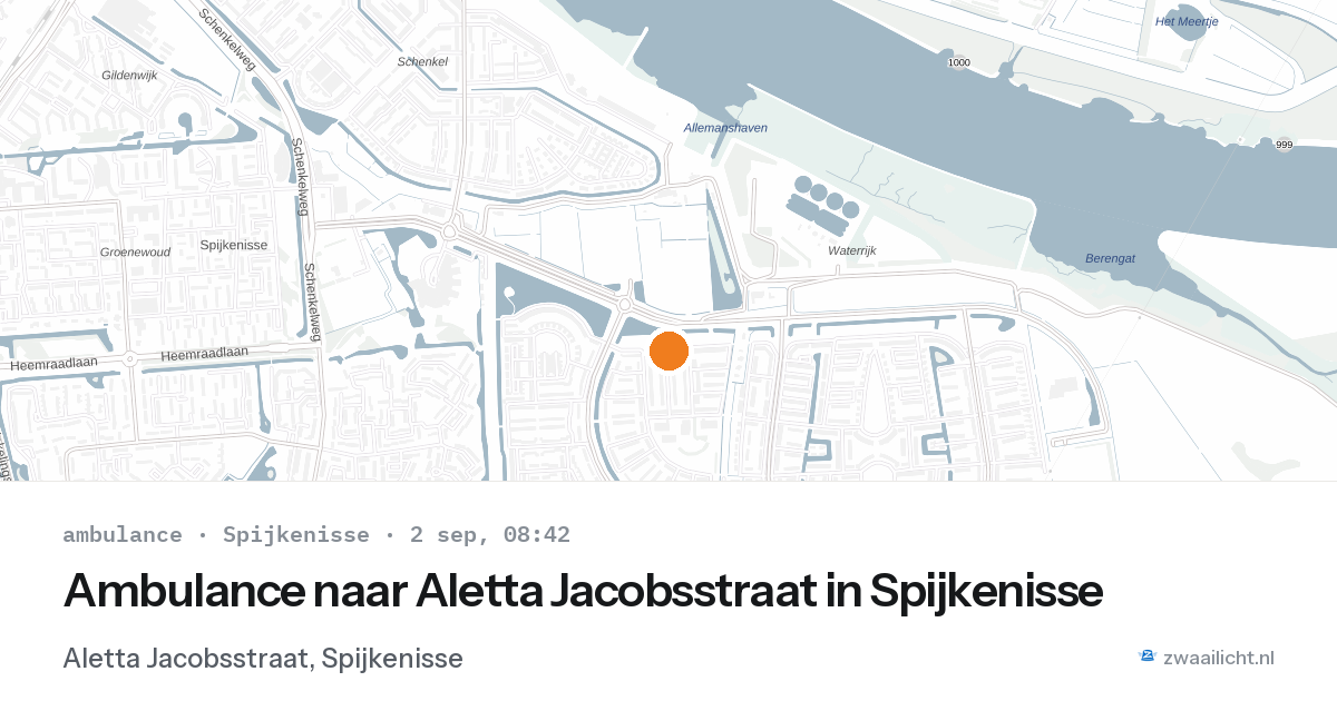 Ambulance naar Aletta Jacobsstraat in Spijkenisse — 2 sep 2026