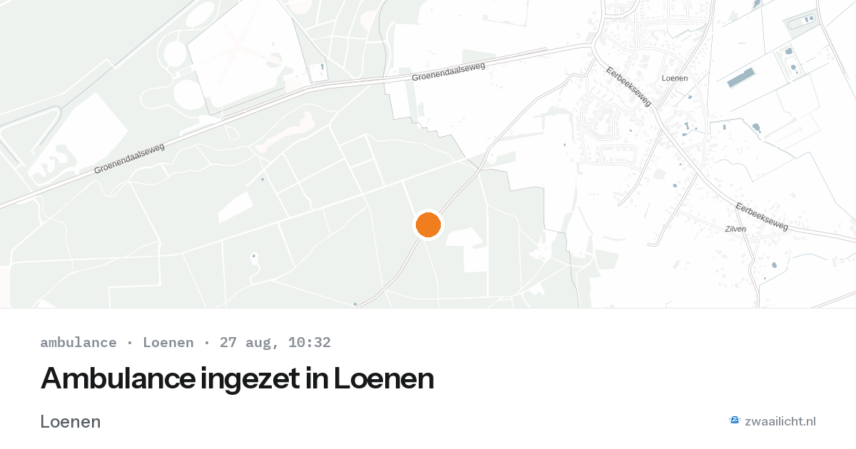 Ambulance ingezet in Loenen — 27 aug 2026
