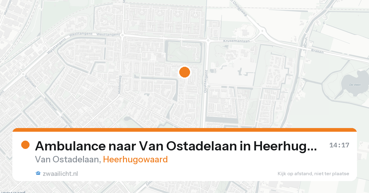 Ambulance naar Van Ostadelaan in Heerhugowaard — 24 aug 2026