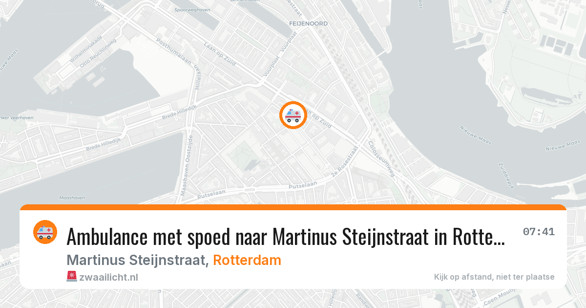 Ambulance met spoed naar Martinus Steijnstraat in Rotterdam — 19 jun 2026
