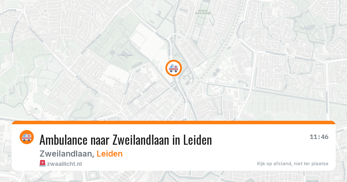 Ambulance naar Zweilandlaan in Leiden — 22 jun 2026
