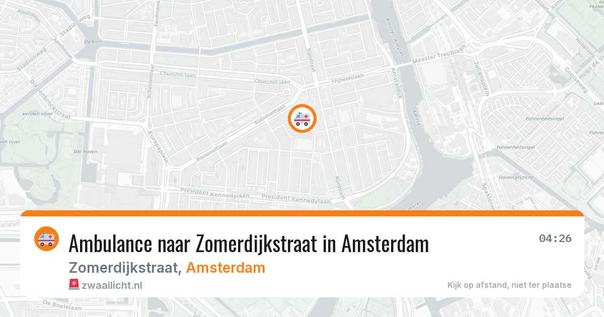 Ambulance naar Zomerdijkstraat in Amsterdam — 7 mei 2026