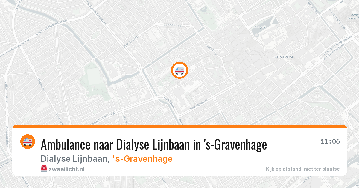 Ambulance naar Dialyse Lijnbaan in 's-Gravenhage — 2 feb 2026