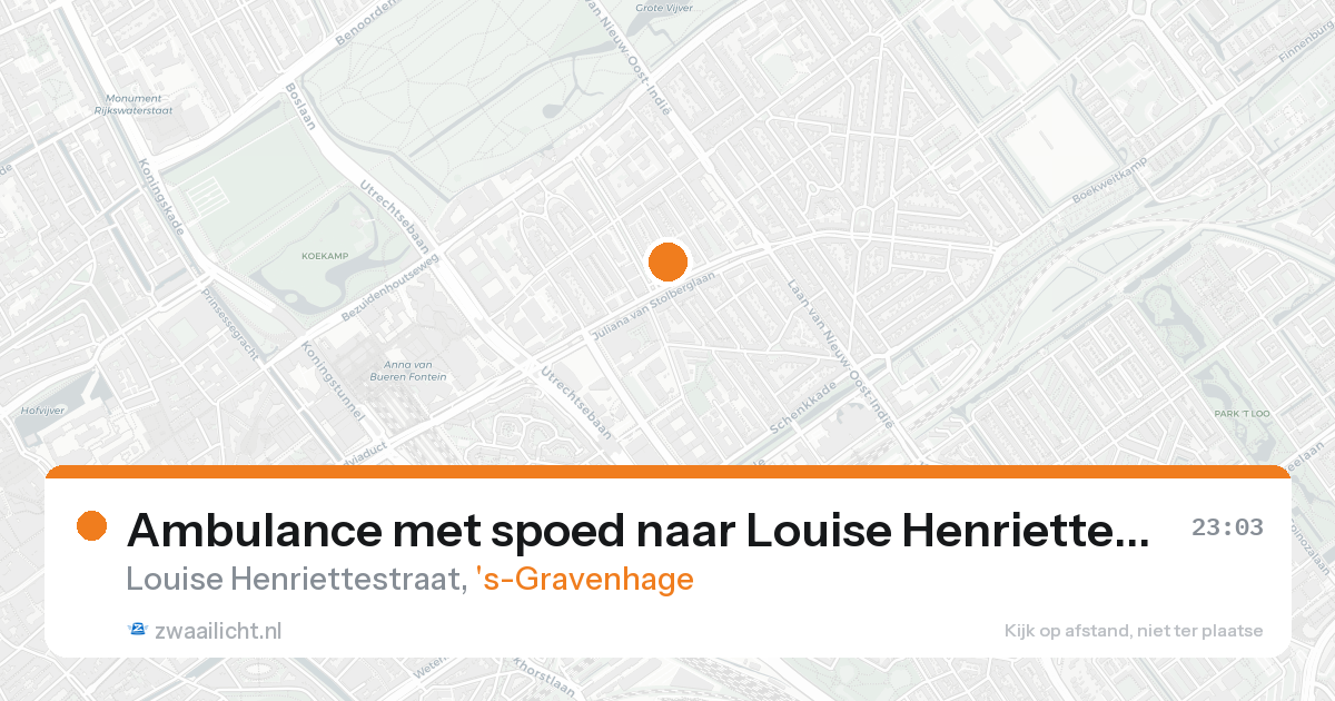 Ambulance met spoed naar Louise Henriettestraat in 's-Gravenhage — 19 aug 2026