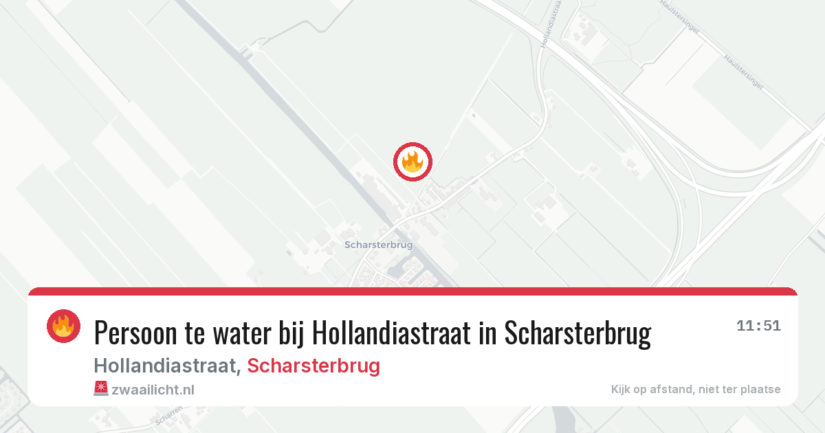 Persoon te water bij Hollandiastraat in Scharsterbrug — 22 mrt 2026