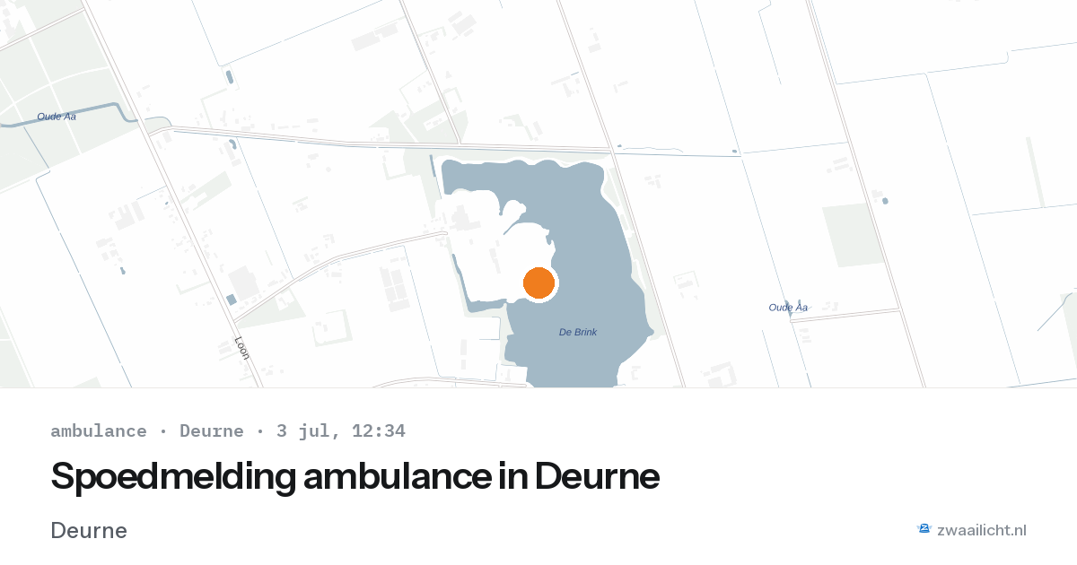 Spoedmelding ambulance in Deurne — 15 mrt 2026
