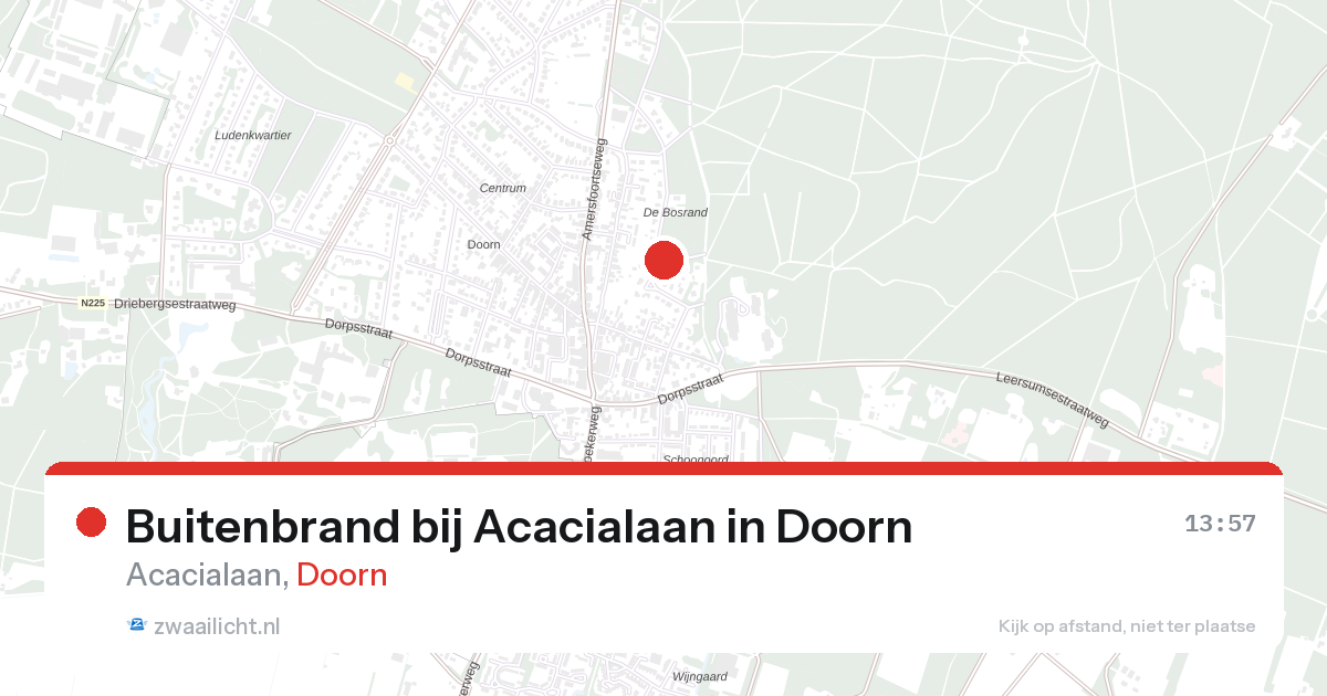 Buitenbrand bij Acacialaan in Doorn — 25 aug 2026