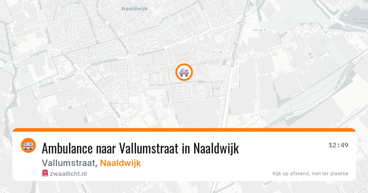 Ambulance naar Vallumstraat in Naaldwijk — 6 aug 2026