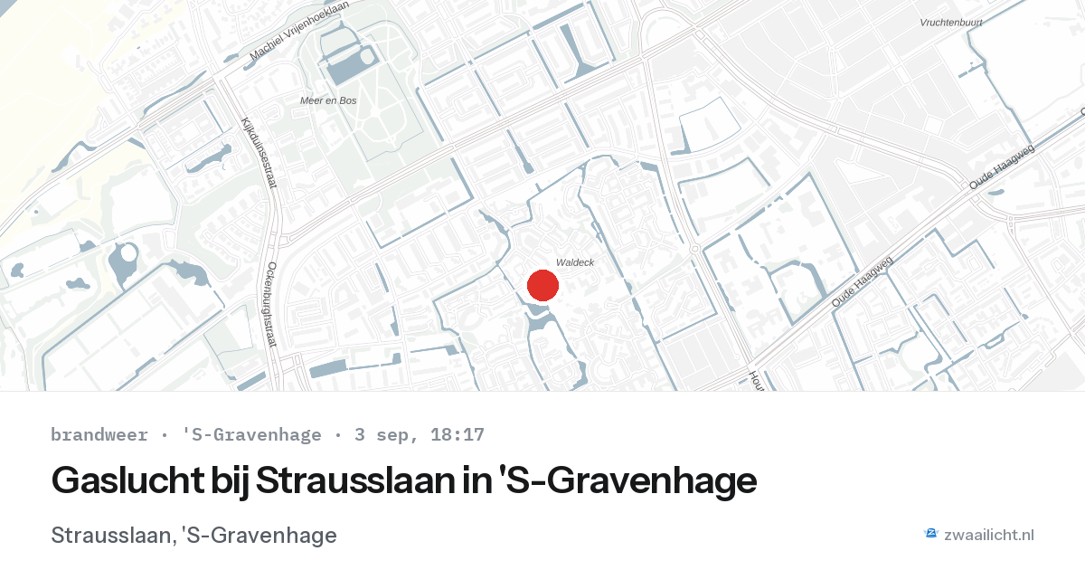 Gaslucht bij Strausslaan in 'S-Gravenhage — 3 sep 2026
