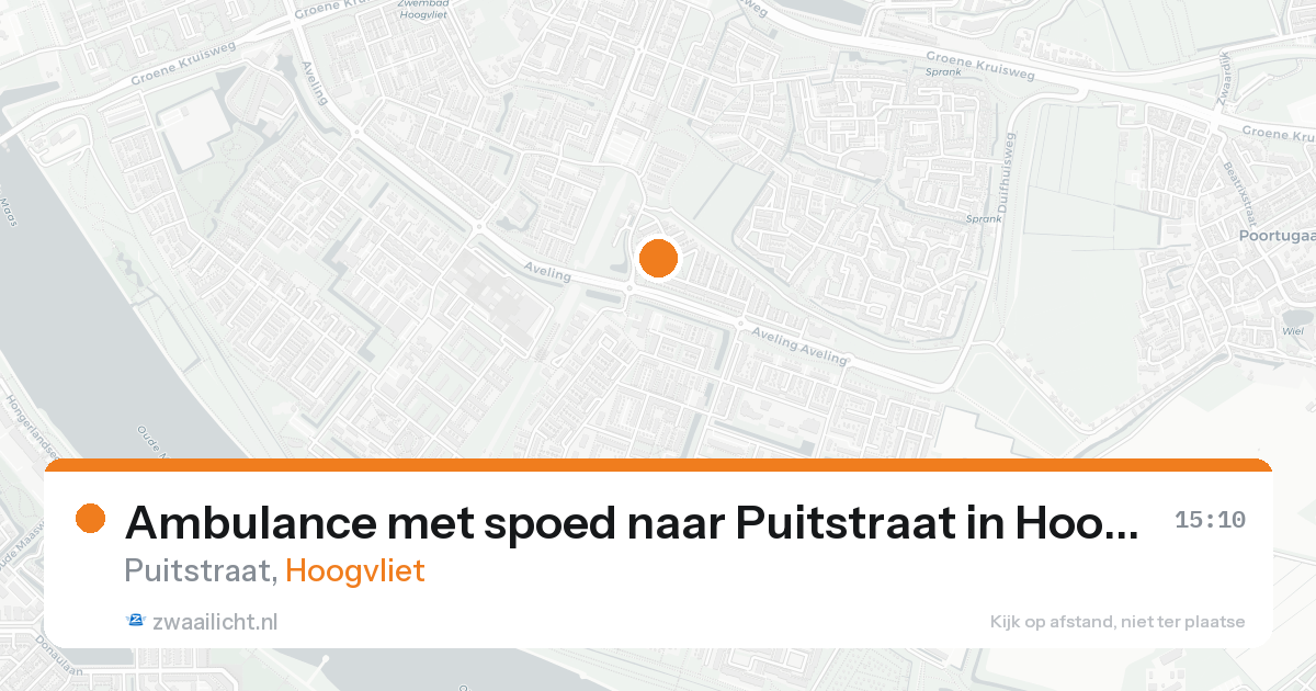 Ambulance met spoed naar Puitstraat in Hoogvliet — 30 mei 2026