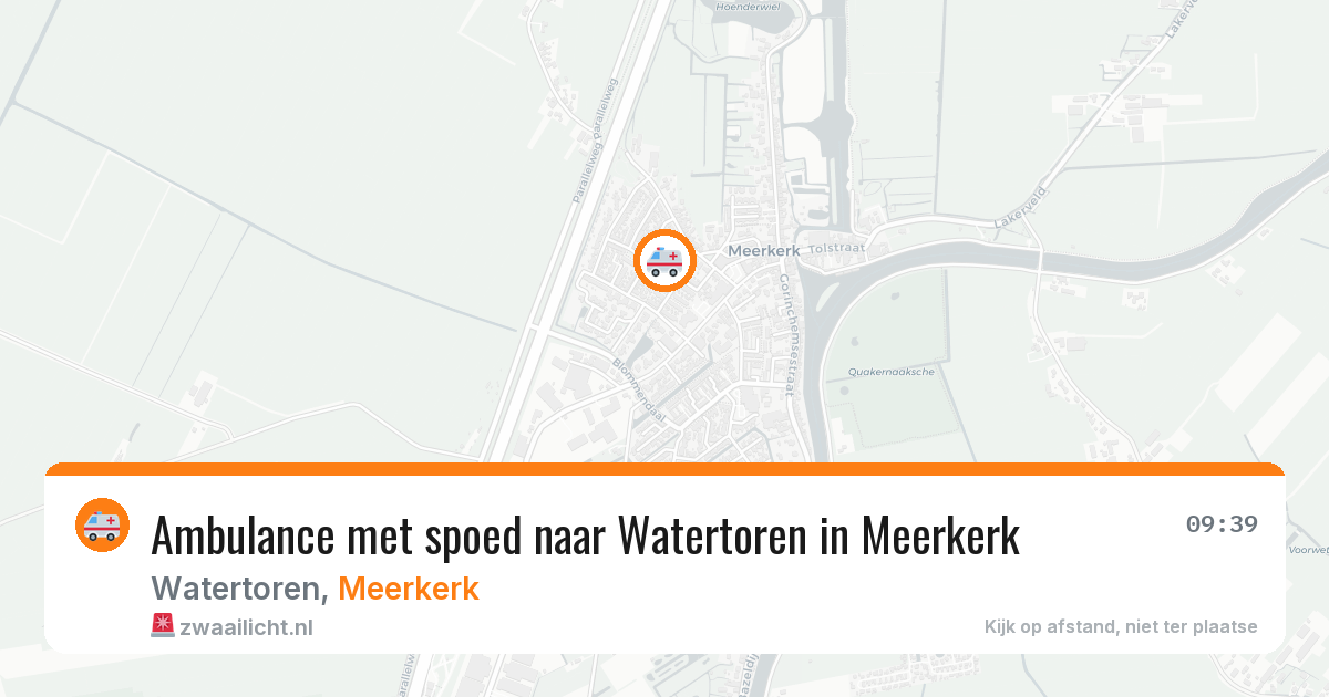 Ambulance met spoed naar Watertoren in Meerkerk — 11 jun 2026
