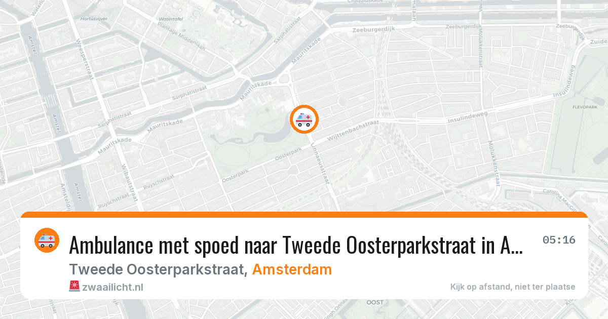 Ambulance met spoed naar Tweede Oosterparkstraat in Amsterdam — 25 mrt 2026