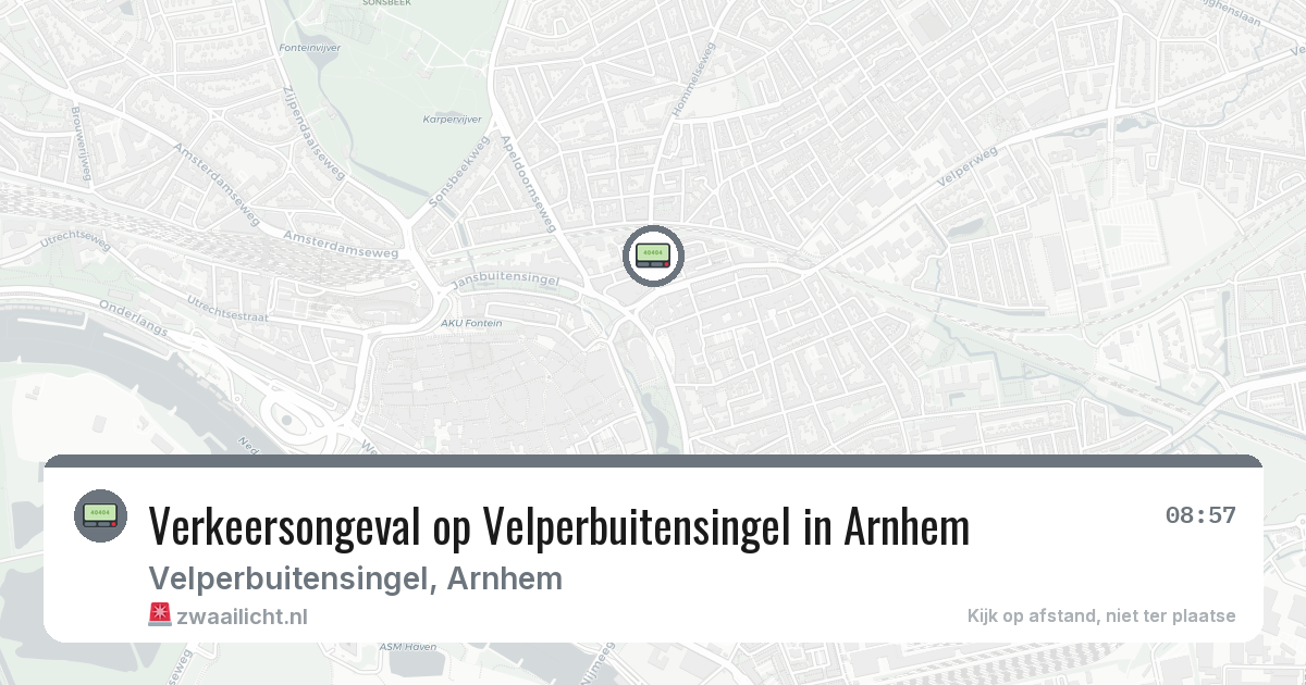 Verkeersongeval op Velperbuitensingel in Arnhem — 11 mei 2026
