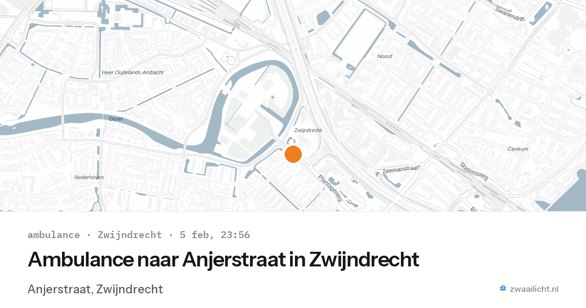 Ambulance naar Anjerstraat in Zwijndrecht — 5 feb 2026