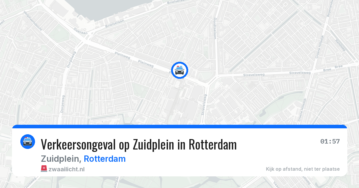 Verkeersongeval op Zuidplein in Rotterdam — 11 jul 2026