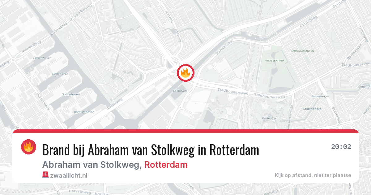 Brand bij Abraham van Stolkweg in Rotterdam — 29 jul 2026