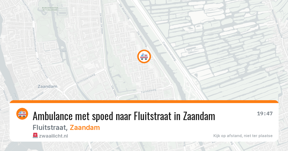 Ambulance met spoed naar Fluitstraat in Zaandam — 2 mei 2026