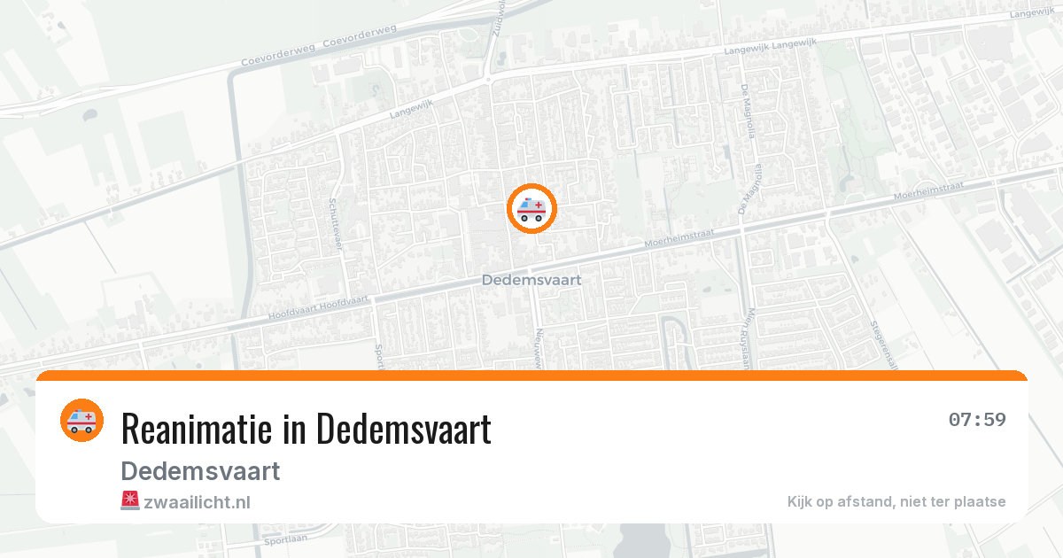 Reanimatie in Dedemsvaart — 3 aug 2026