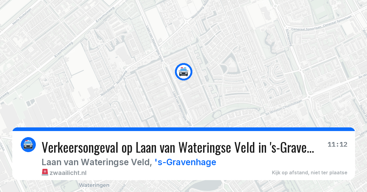 Verkeersongeval op Laan van Wateringse Veld in 's-Gravenhage — 25 mrt 2026