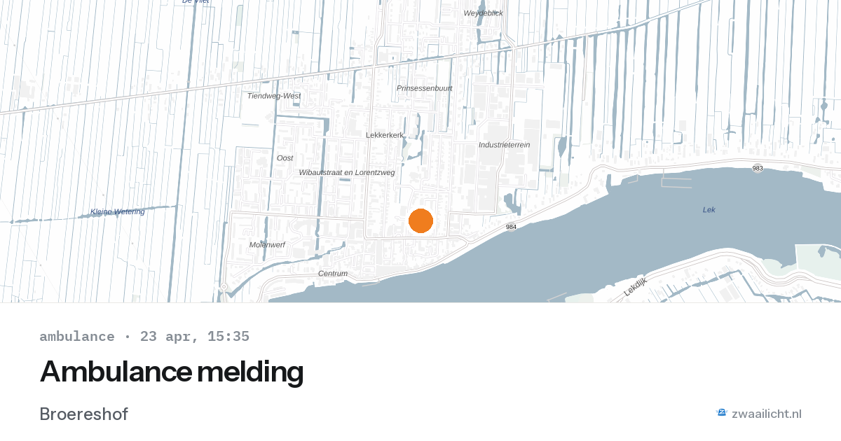 Ambulance melding — 23 apr 2026