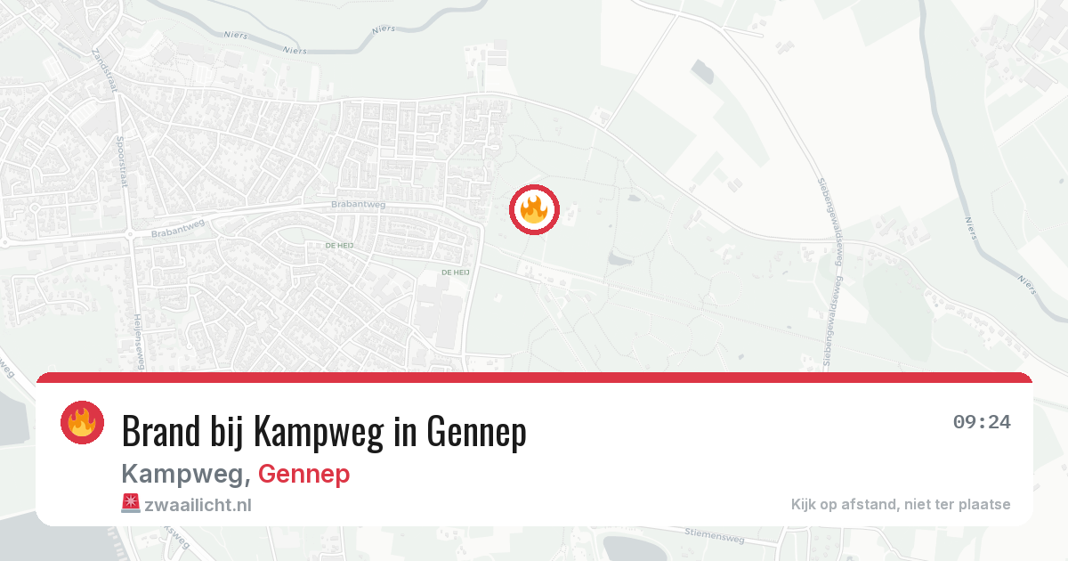 Brand bij Kampweg in Gennep — 18 jul 2026