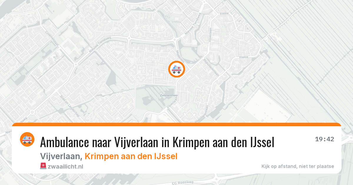 Ambulance naar Vijverlaan in Krimpen aan den IJssel — 13 aug 2026