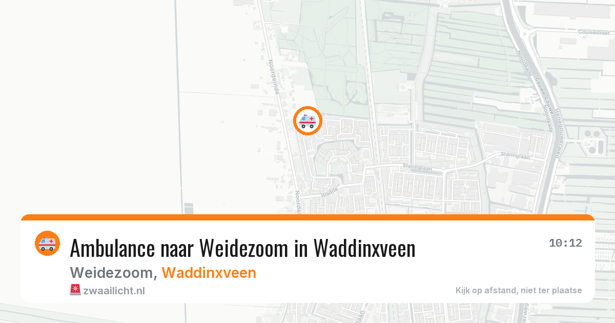 Ambulance naar Weidezoom in Waddinxveen — 23 mrt 2026