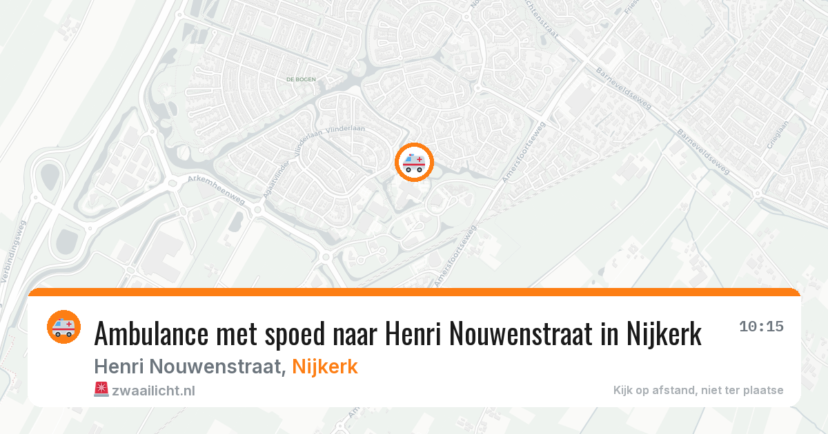 Ambulance met spoed naar Henri Nouwenstraat in Nijkerk — 29 mei 2026