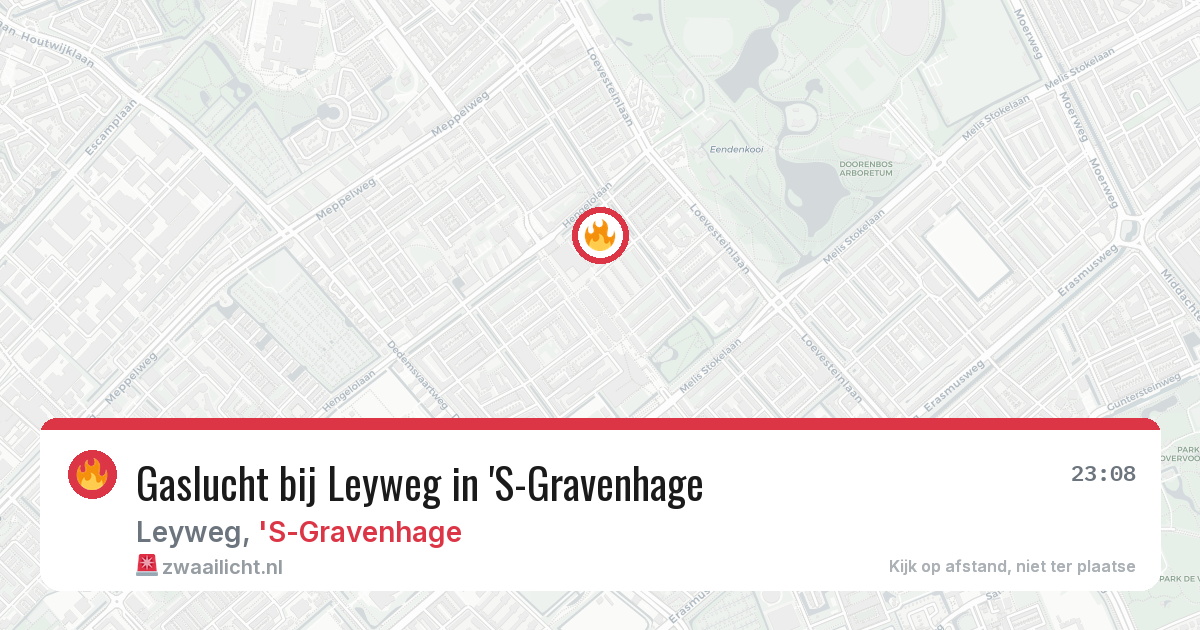 Gaslucht bij Leyweg in 'S-Gravenhage — 2 mei 2026