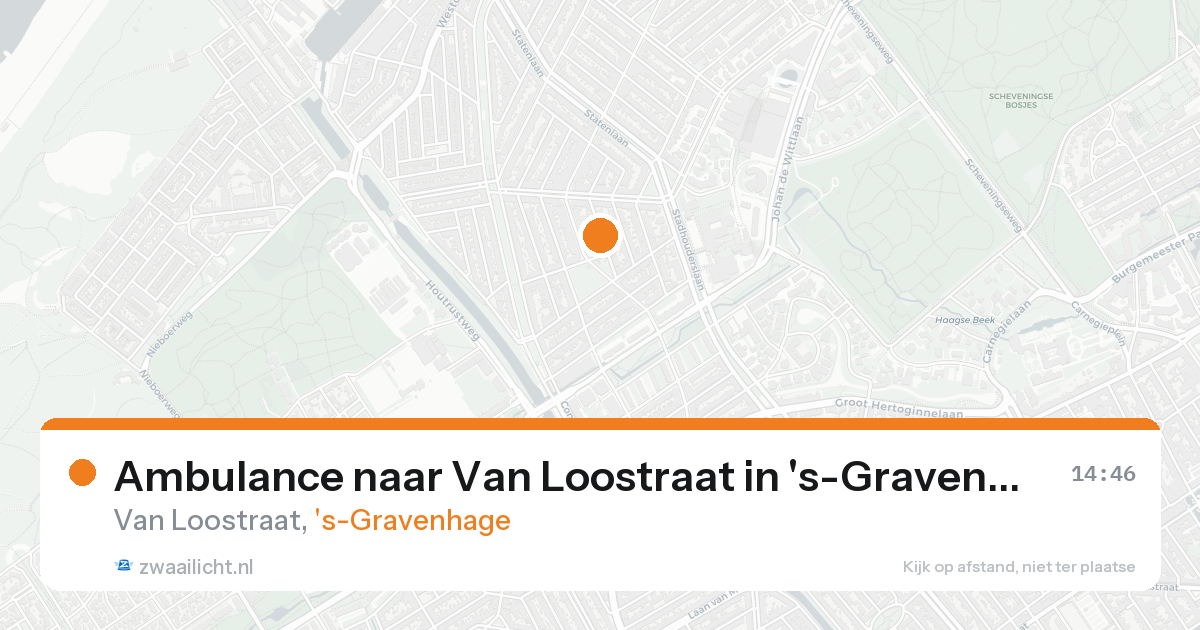 Ambulance naar Van Loostraat in 's-Gravenhage — 22 aug 2026
