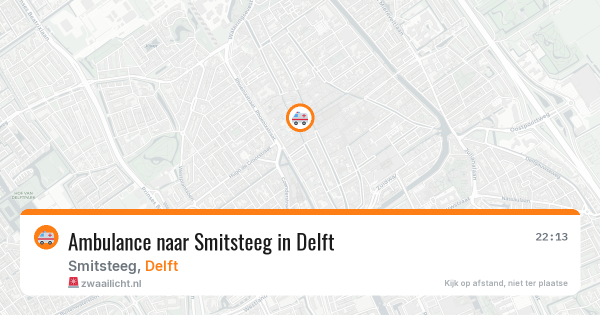 Ambulance naar Smitsteeg in Delft — 1 aug 2026