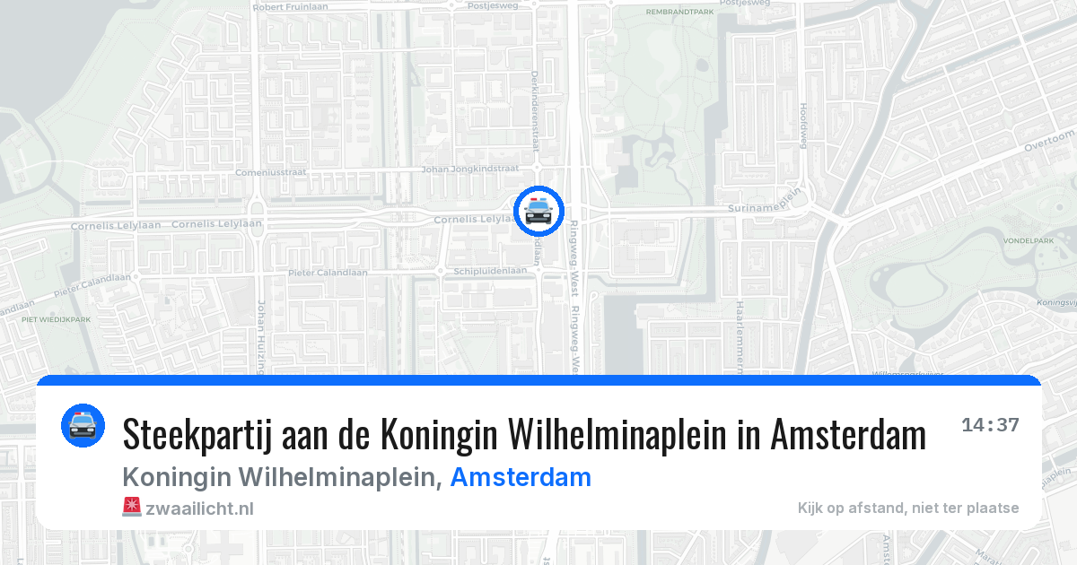 Steekpartij aan de Koningin Wilhelminaplein in Amsterdam — 7 apr 2026